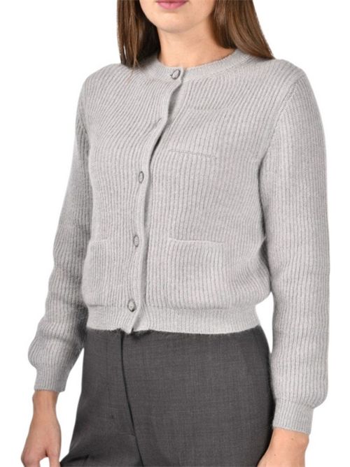 cardigan corto donna grigio La fileria | 23203-37203070